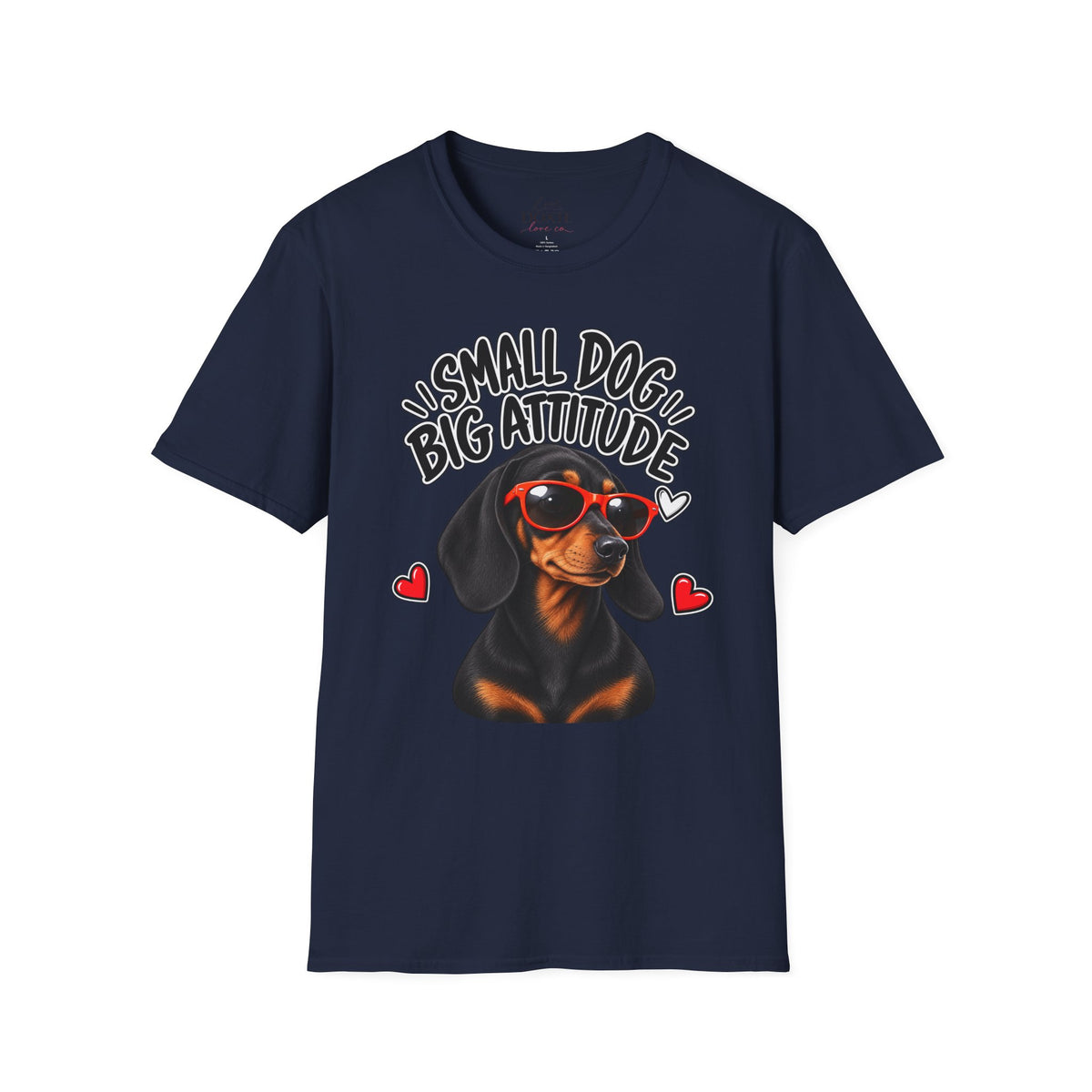 Dachshund Big Attitude T-Shirt — Black&Tan