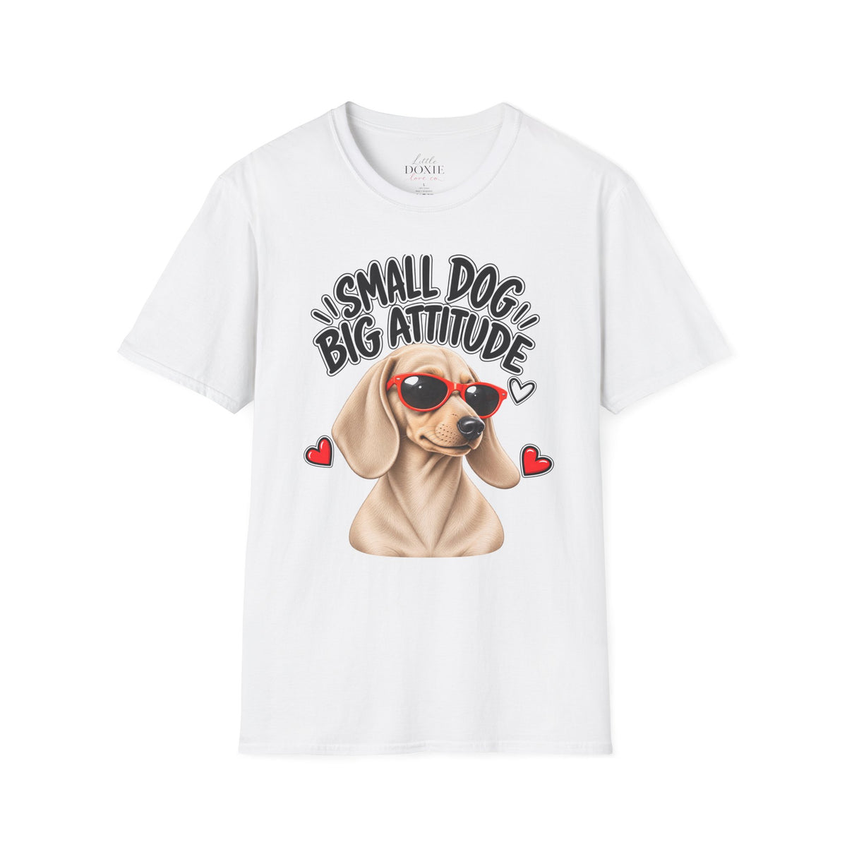 Dachshund Big Attitude T-Shirt — Cream