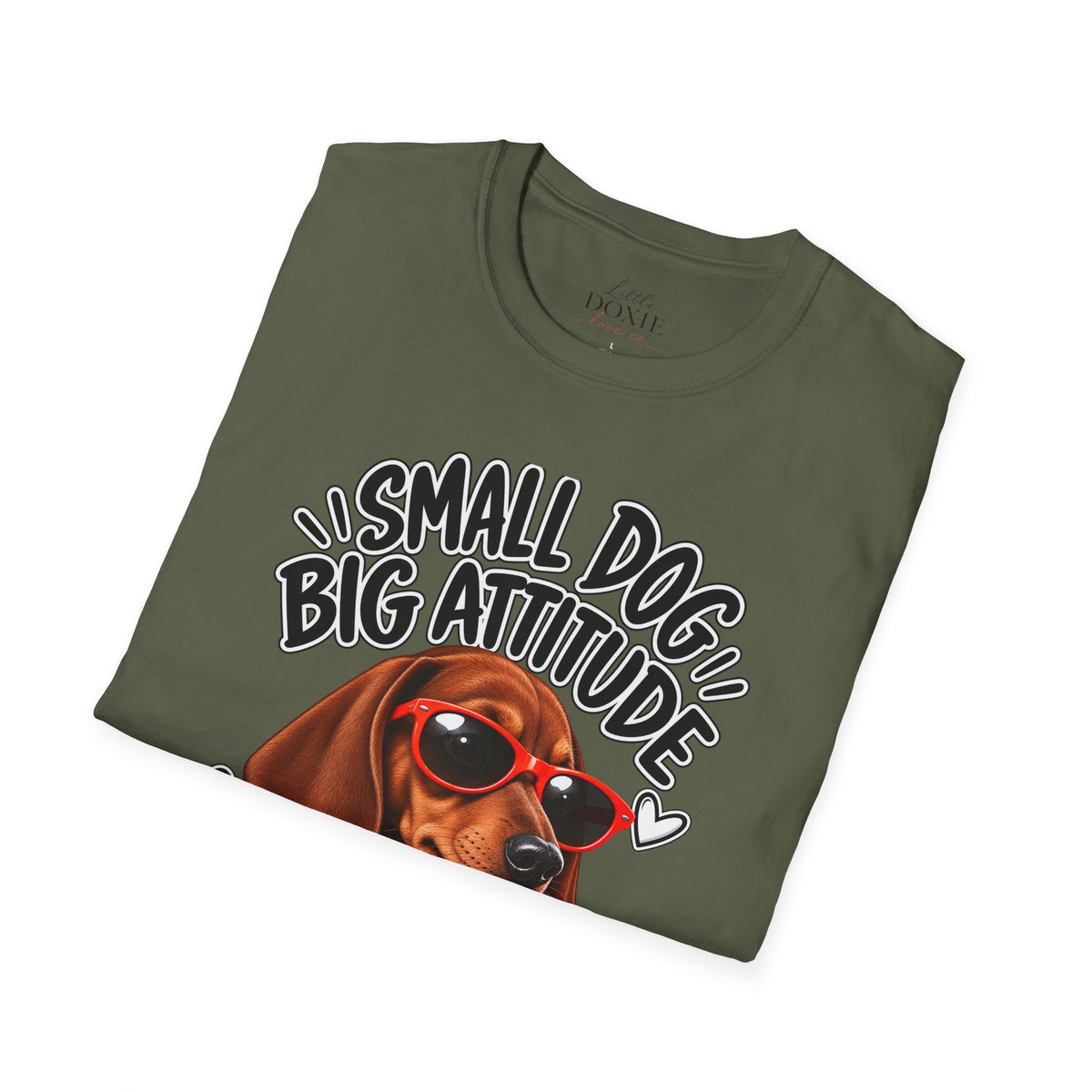 Dachshund Big Attitude T-Shirt — Red