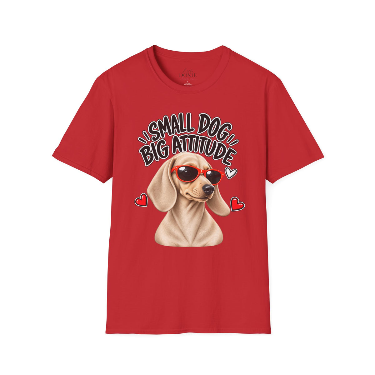 Dachshund Big Attitude T-Shirt — Cream