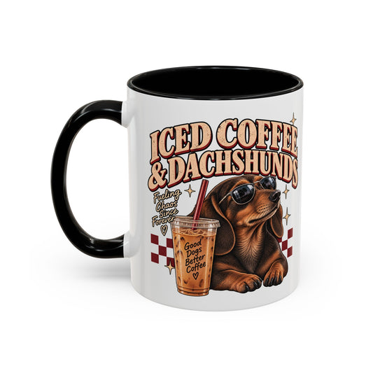 Iced Coffee & Dachshund Ceramic Mug - Classic 🐾☕️