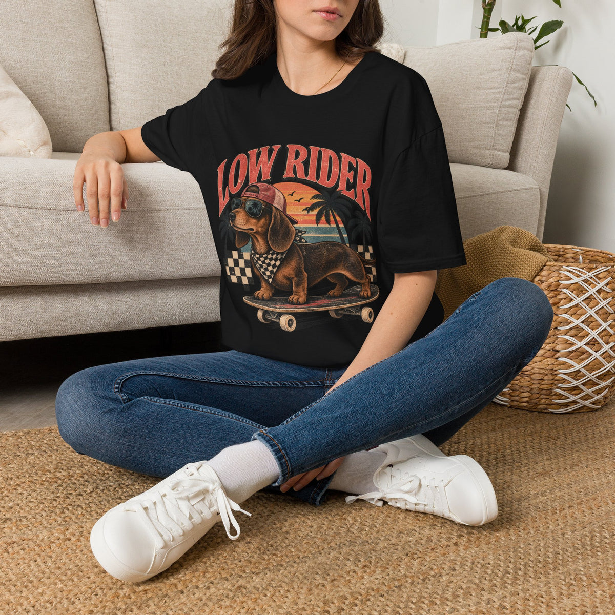 LOW RIDER Dachshund – Vintage Washed Graphic Tee