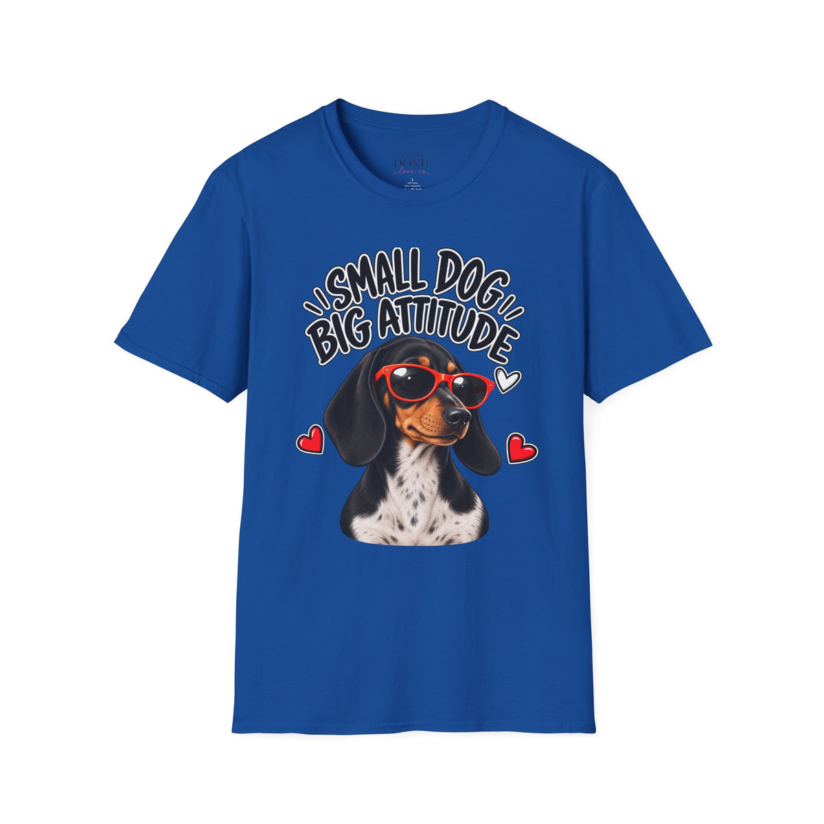 Dachshund Big Attitude T-Shirt — Piebald