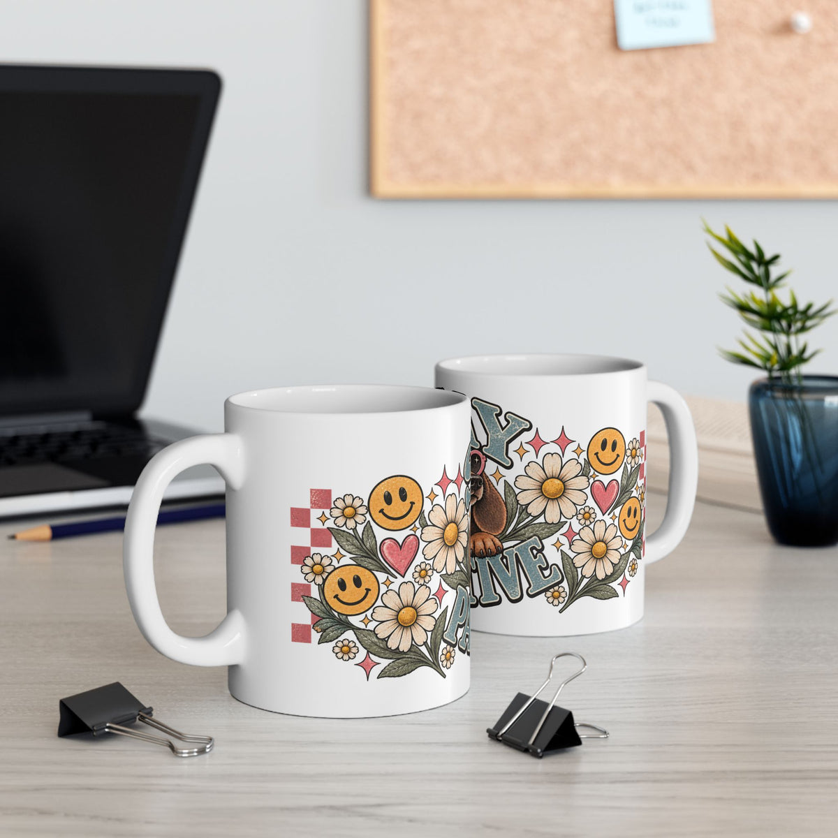 Stay Pawsitive Ceramic Mug - Full Wrap 🐾☕️