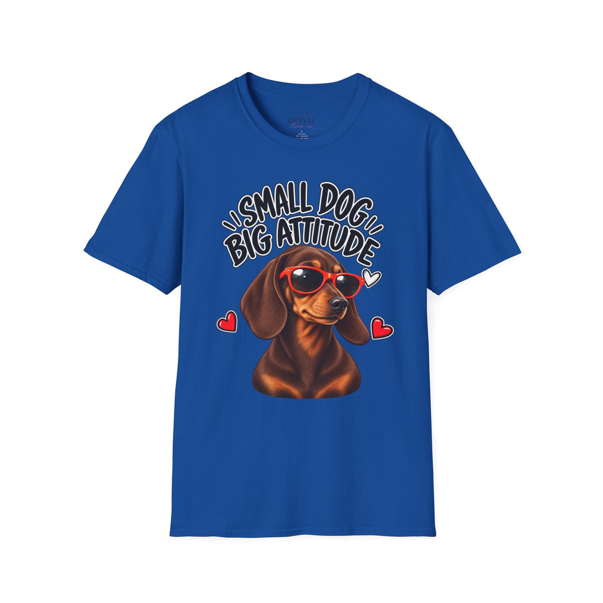 Dachshund Big Attitude T-Shirt — Chocolate&Tan