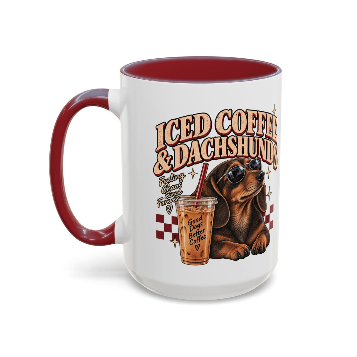 Iced Coffee & Dachshund Ceramic Mug - Classic 🐾☕️