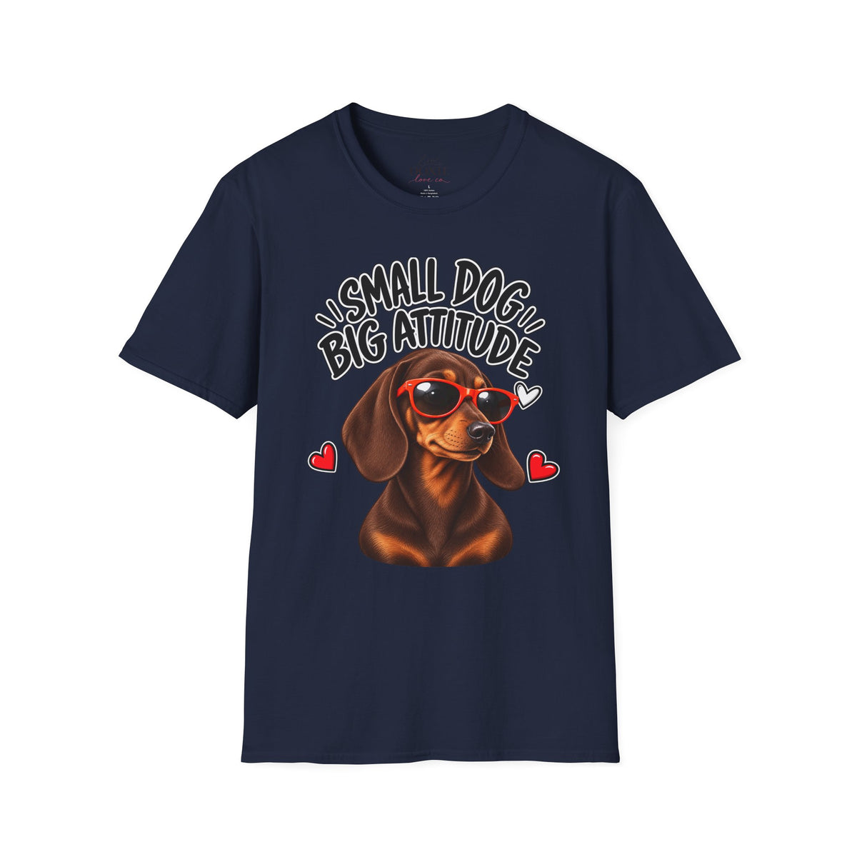 Dachshund Big Attitude T-Shirt — Chocolate&Tan