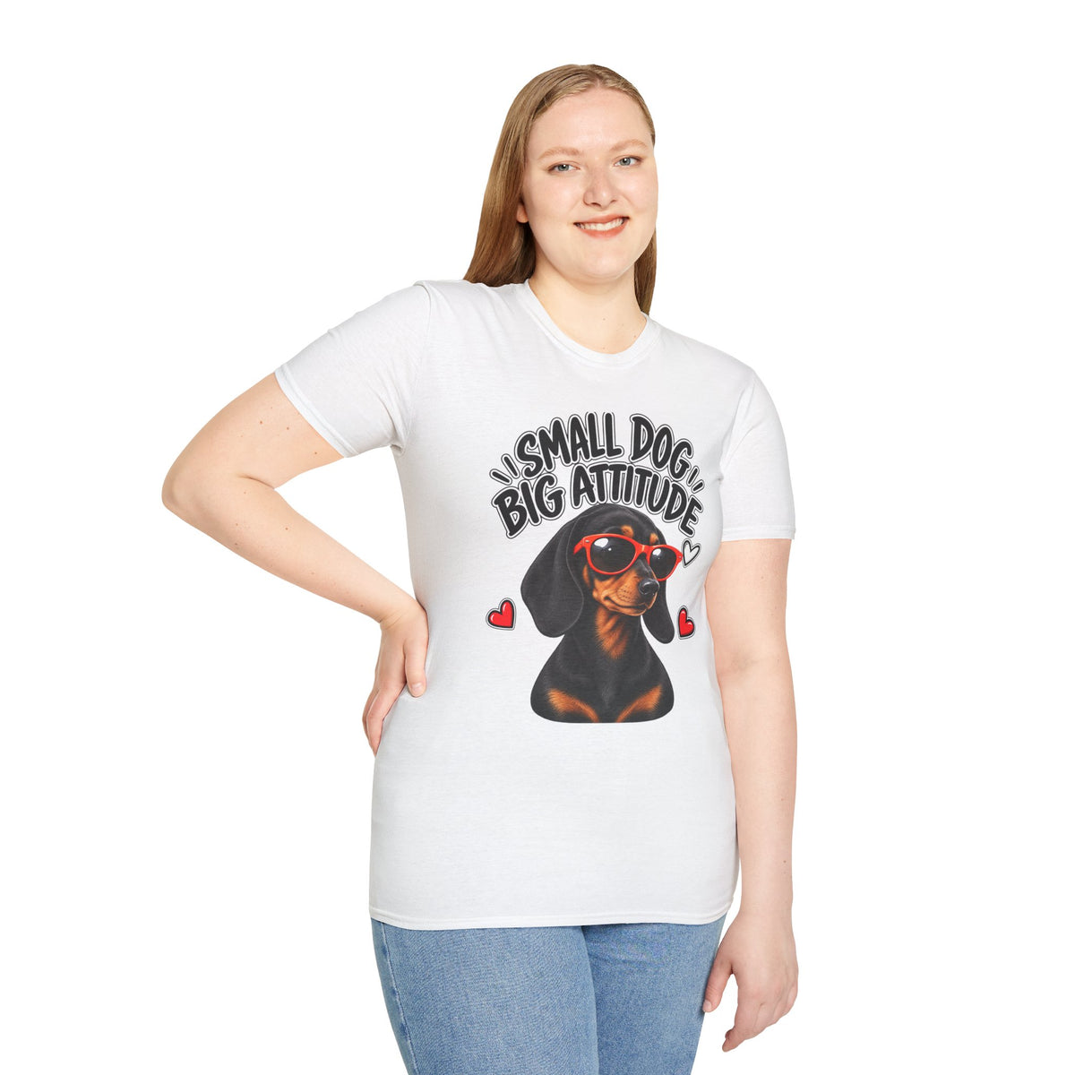Dachshund Big Attitude T-Shirt — Black&Tan