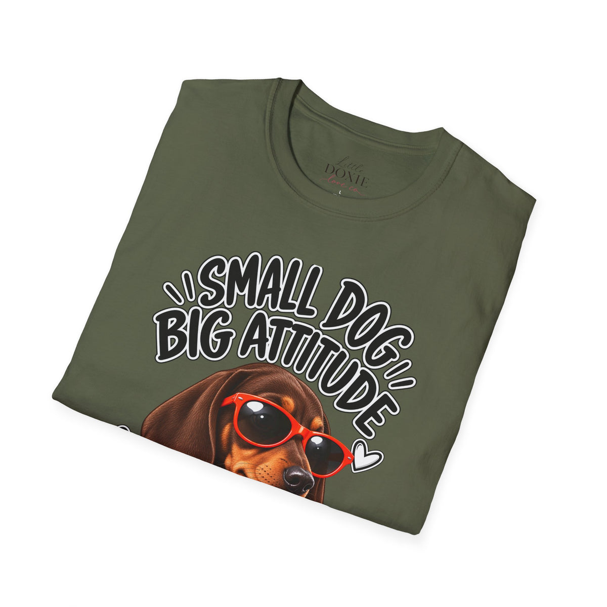 Dachshund Big Attitude T-Shirt — Chocolate&Tan