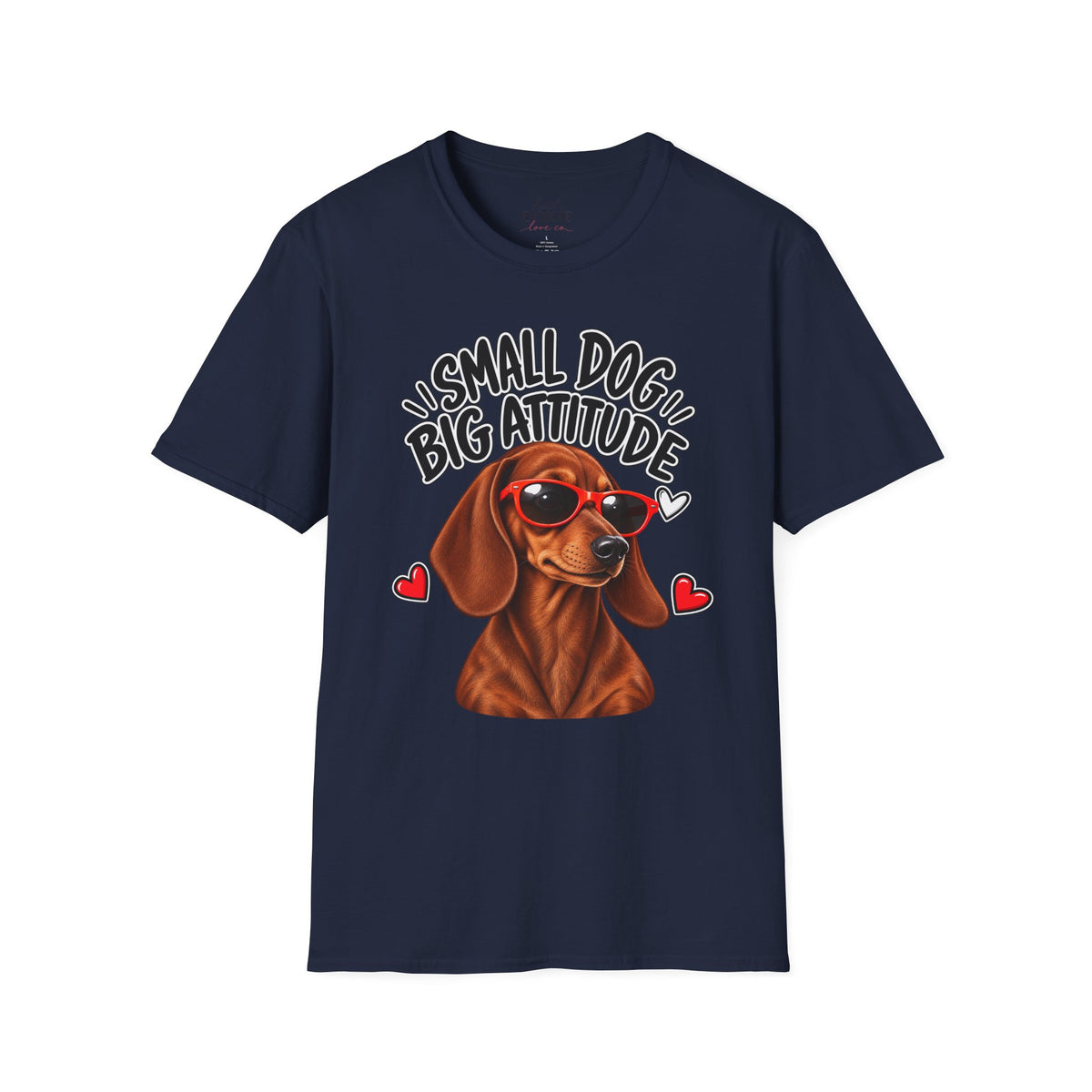 Dachshund Big Attitude T-Shirt — Red