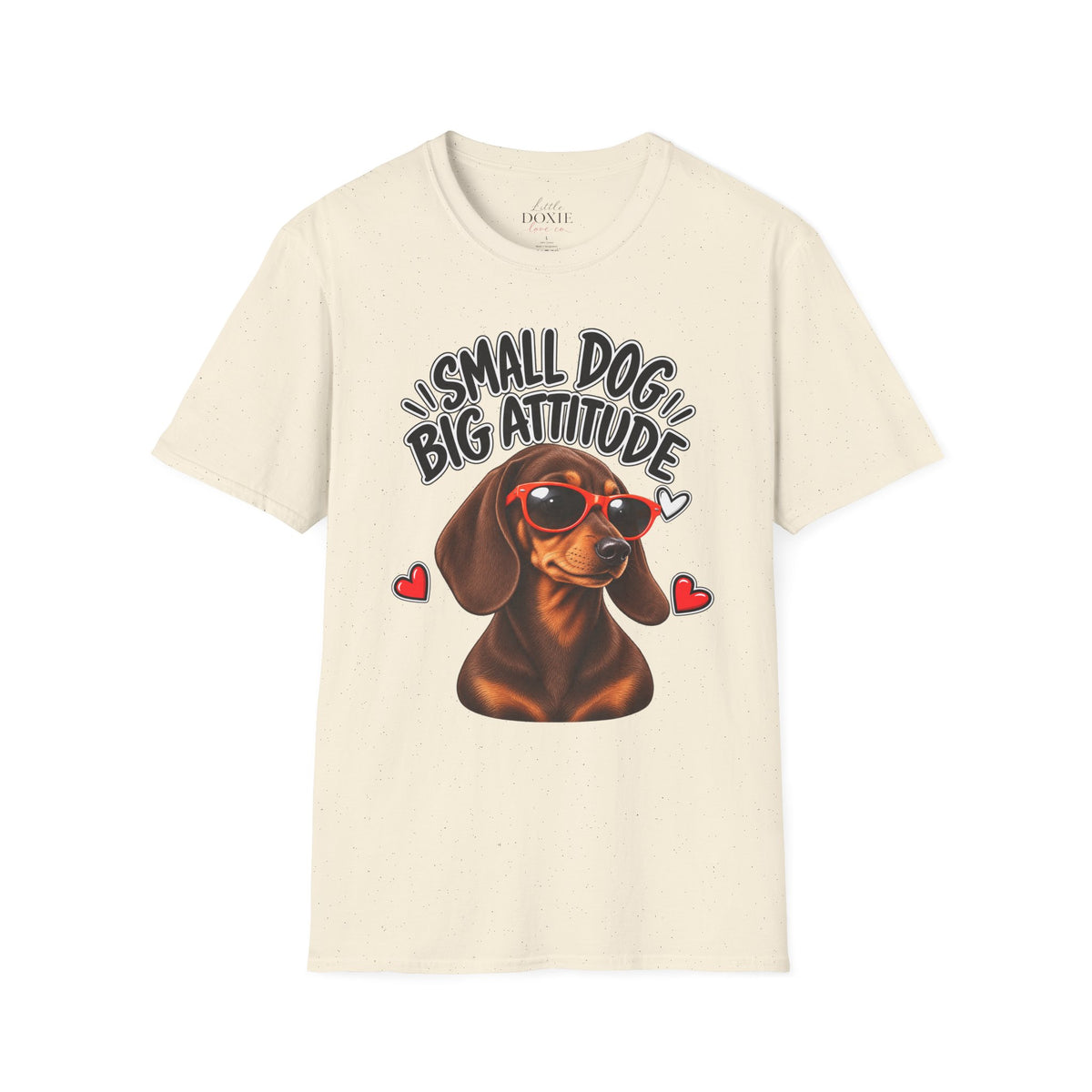 Dachshund Big Attitude T-Shirt — Chocolate&Tan