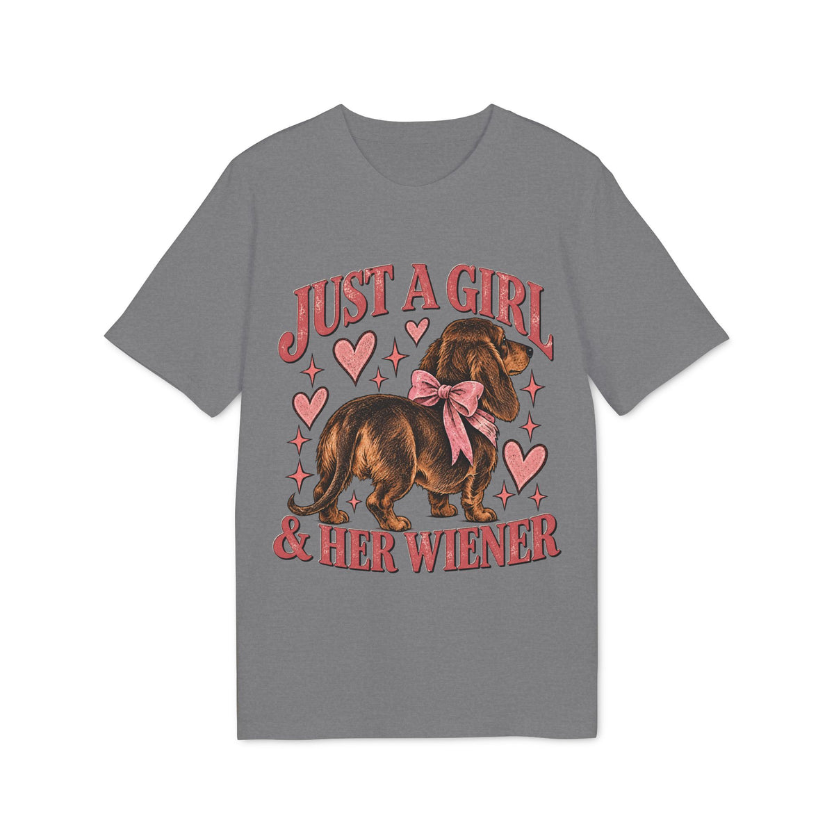 Just a Girl & Her Wiener — Vintage Dachshund Tee