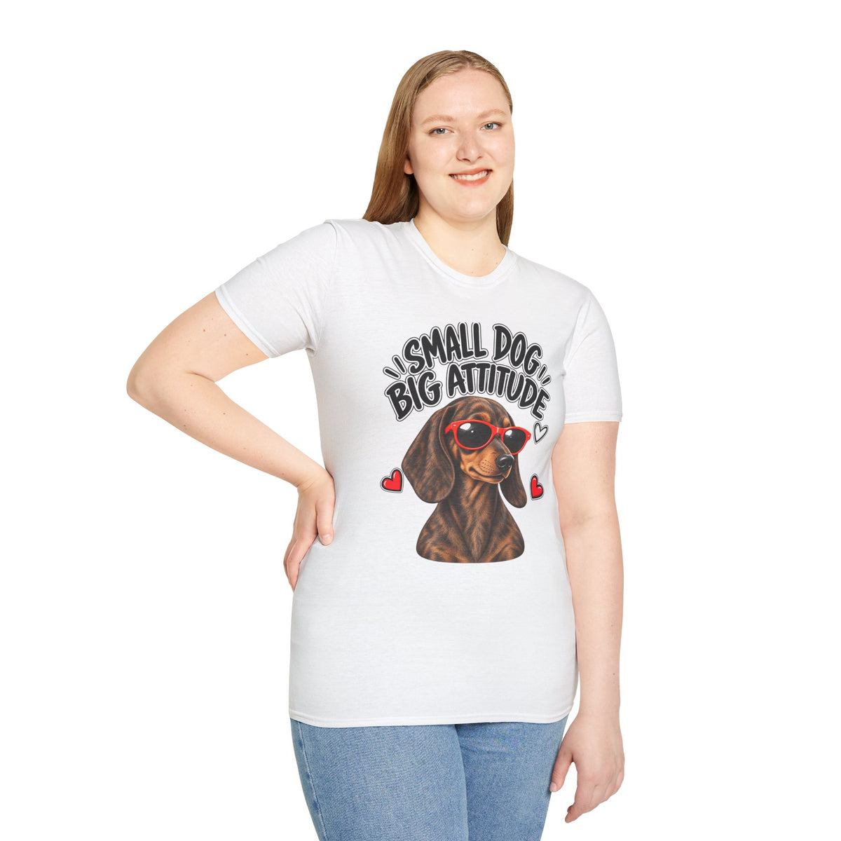 Dachshund Big Attitude T-Shirt — Brindle