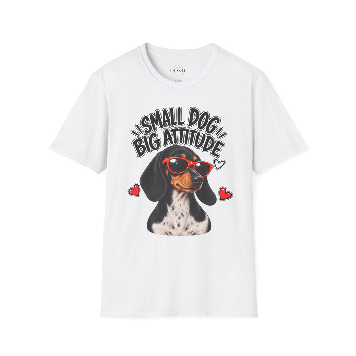 Dachshund Big Attitude T-Shirt — Piebald