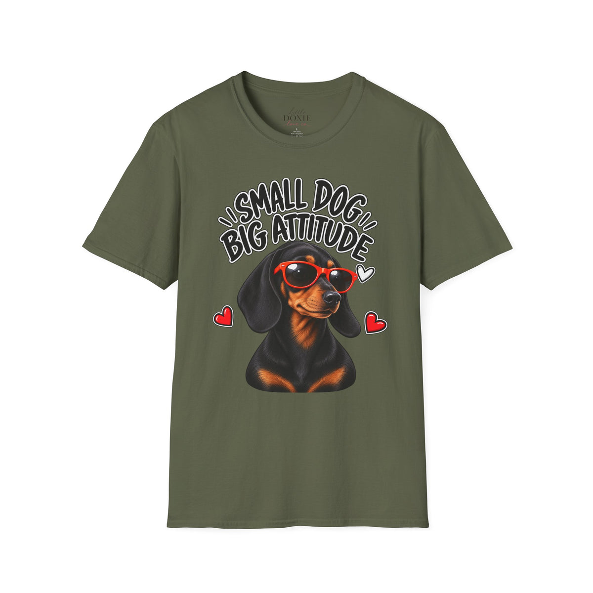 Dachshund Big Attitude T-Shirt — Black&Tan