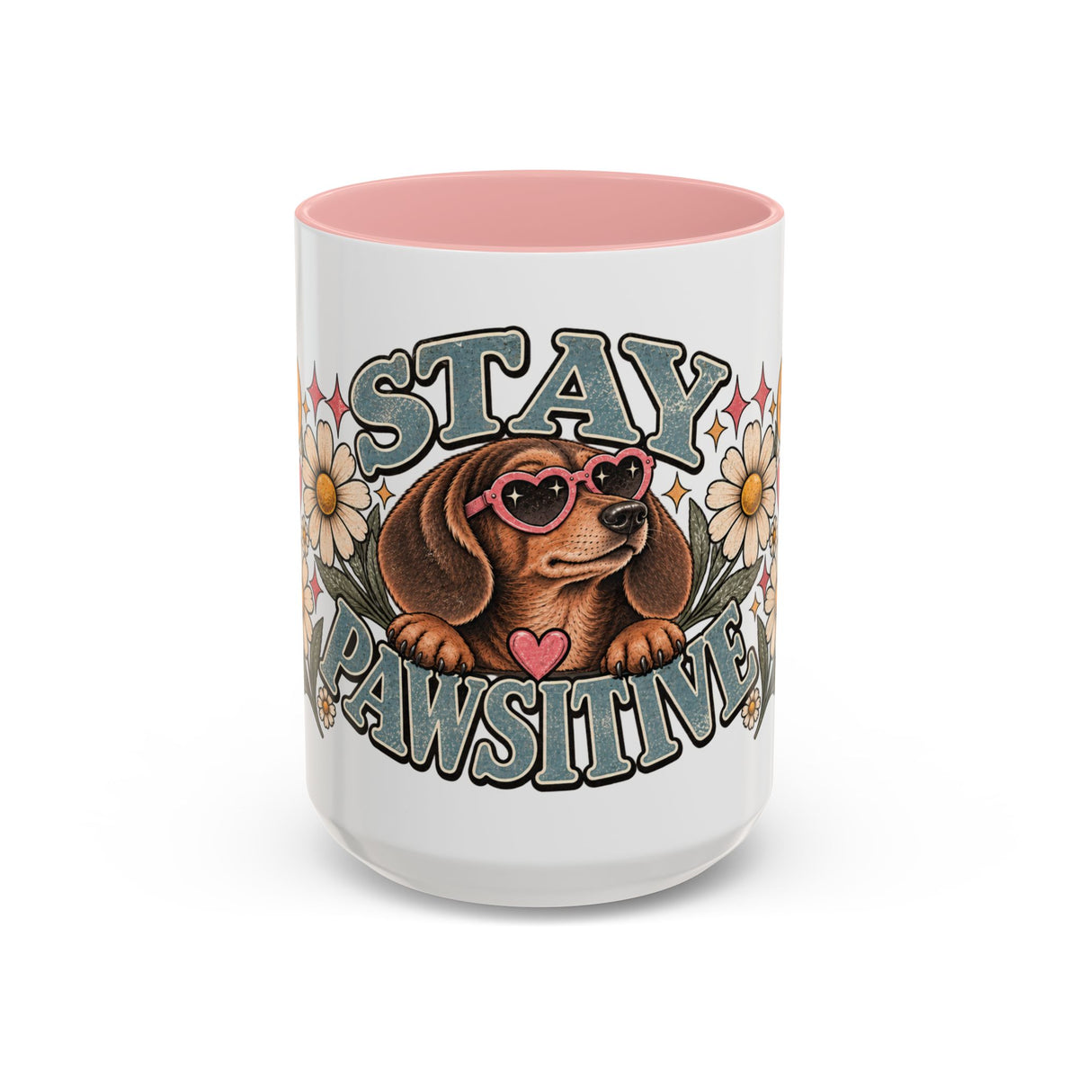 Stay Pawsitive Ceramic Mug - Full Wrap 🐾☕️