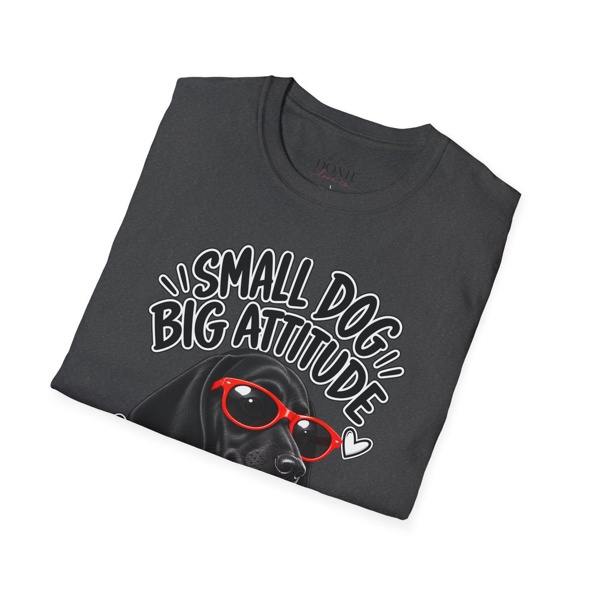 Dachshund Big Attitude T-Shirt — Black