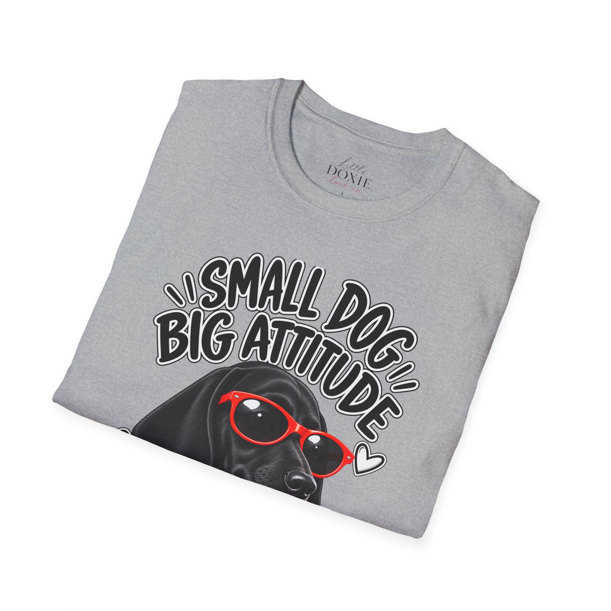 Dachshund Big Attitude T-Shirt — Black