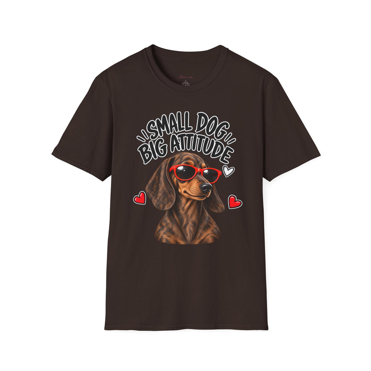 Dachshund Big Attitude T-Shirt — Brindle