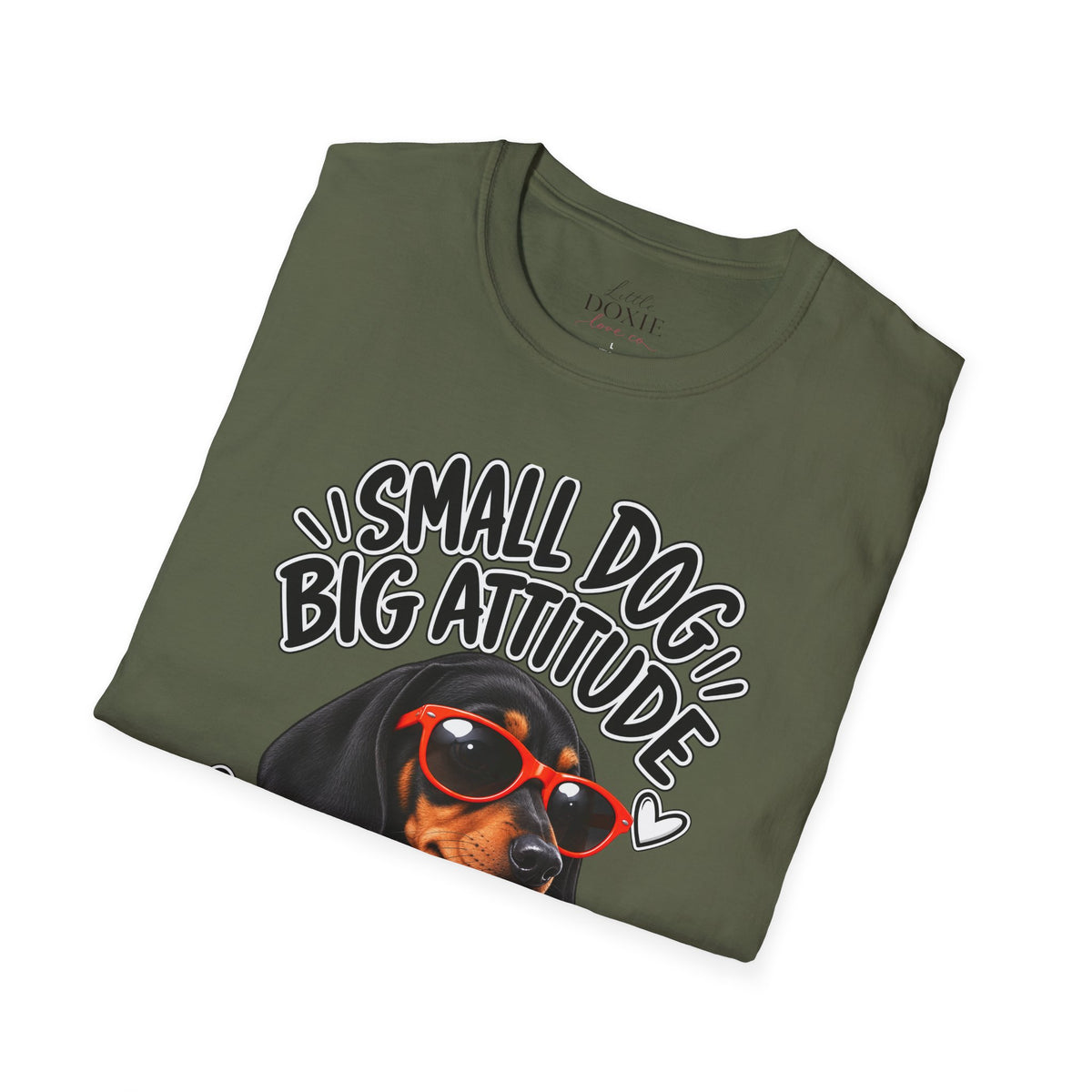 Dachshund Big Attitude T-Shirt — Black&Tan