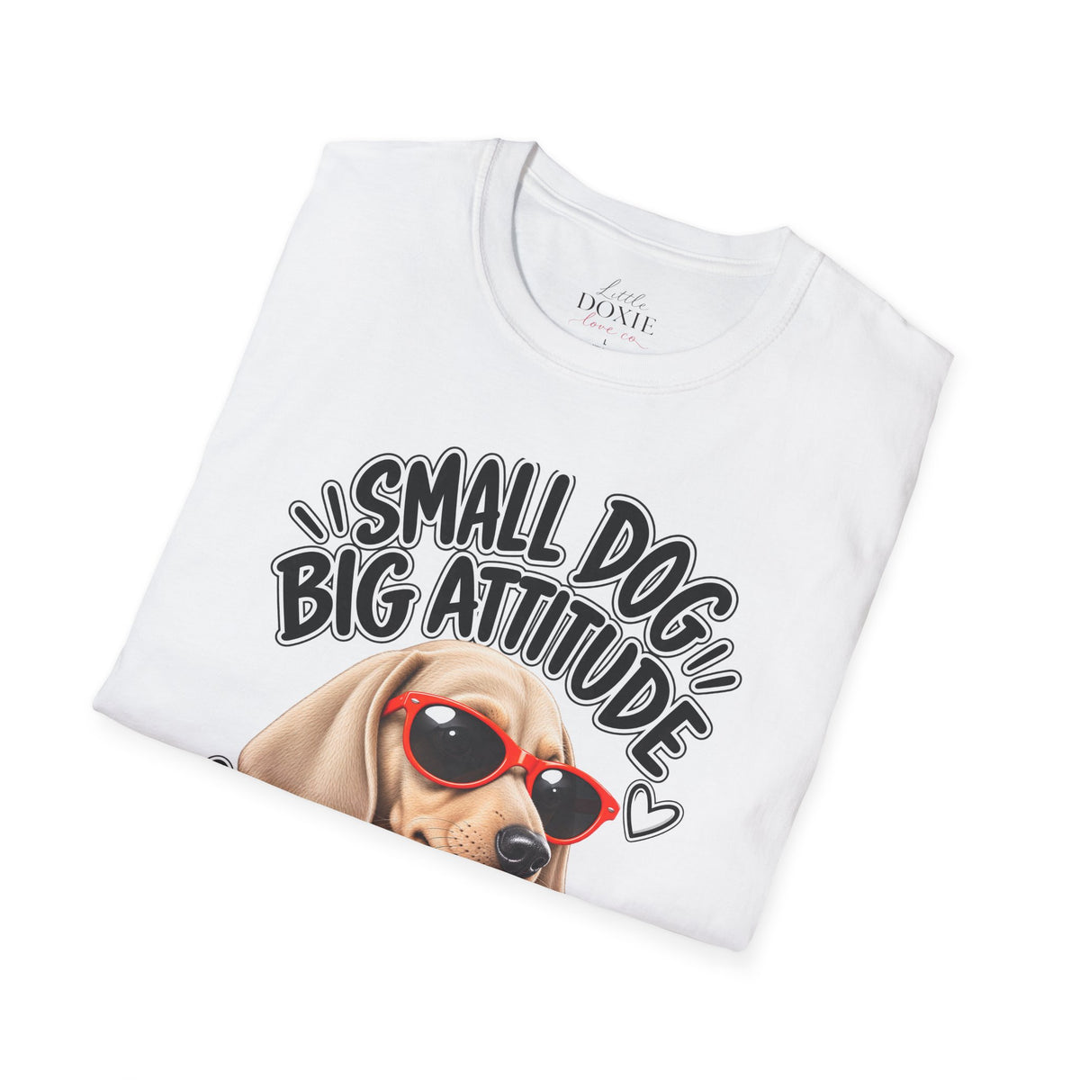 Dachshund Big Attitude T-Shirt — Cream