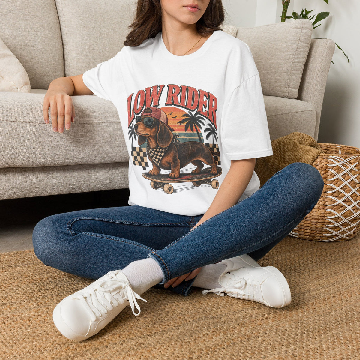 LOW RIDER Dachshund – Vintage Washed Graphic Tee