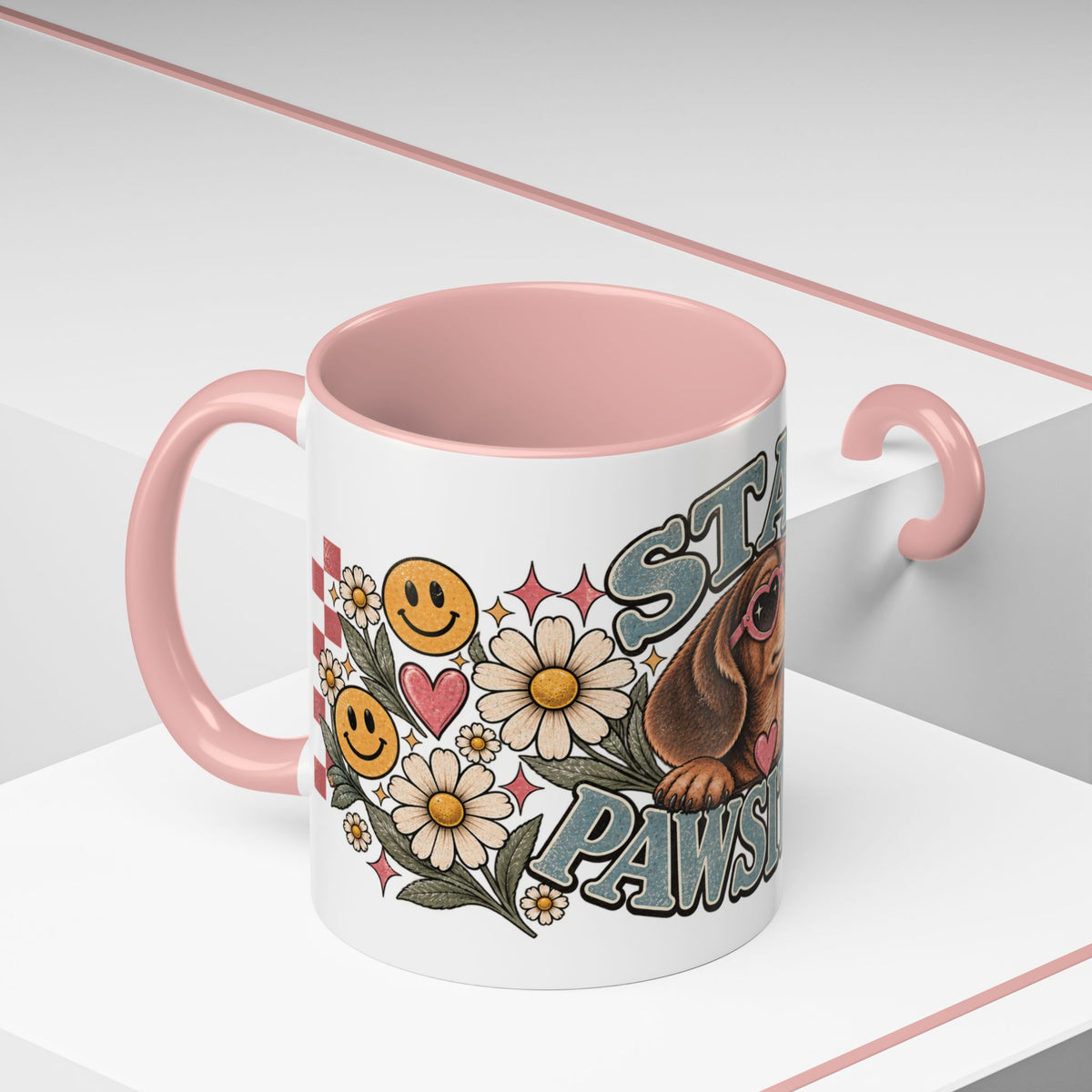 Stay Pawsitive Ceramic Mug - Full Wrap 🐾☕️