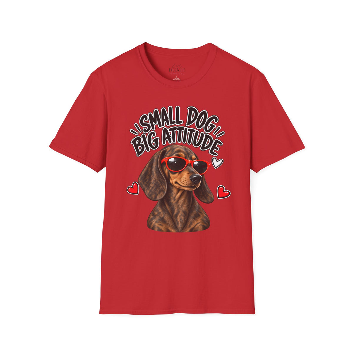 Dachshund Big Attitude T-Shirt — Brindle