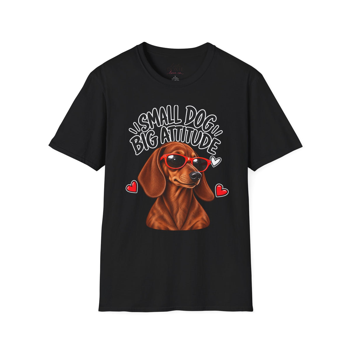 Dachshund Big Attitude T-Shirt — Red