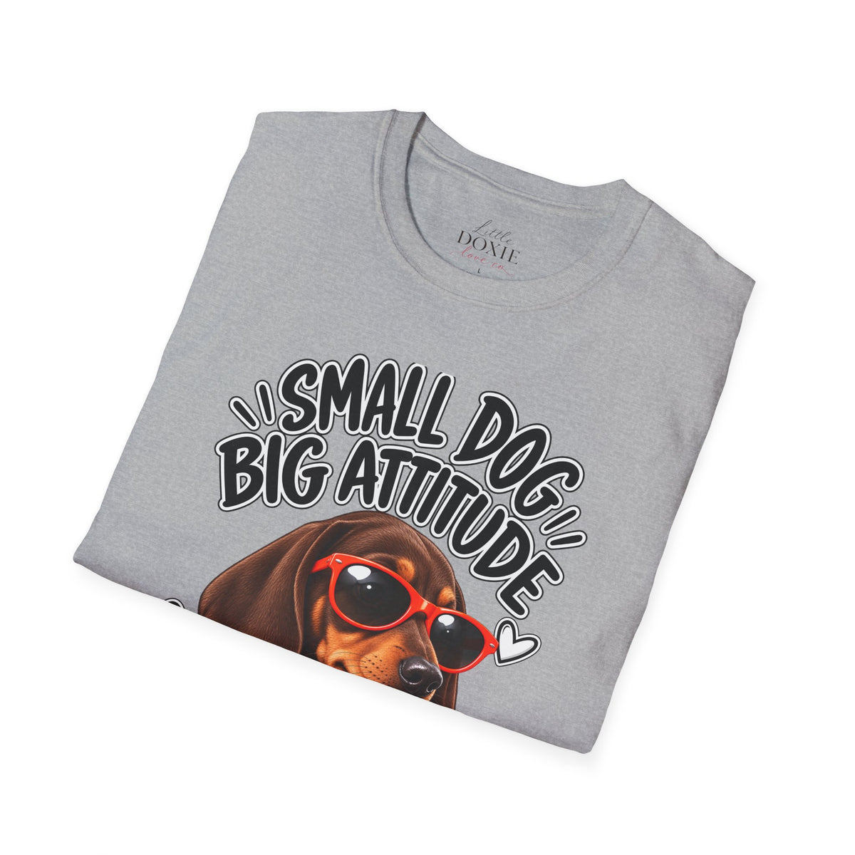 Dachshund Big Attitude T-Shirt — Chocolate&Tan