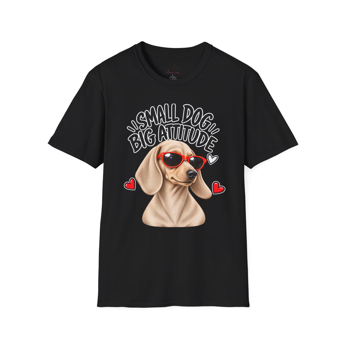 Dachshund Big Attitude T-Shirt — Cream
