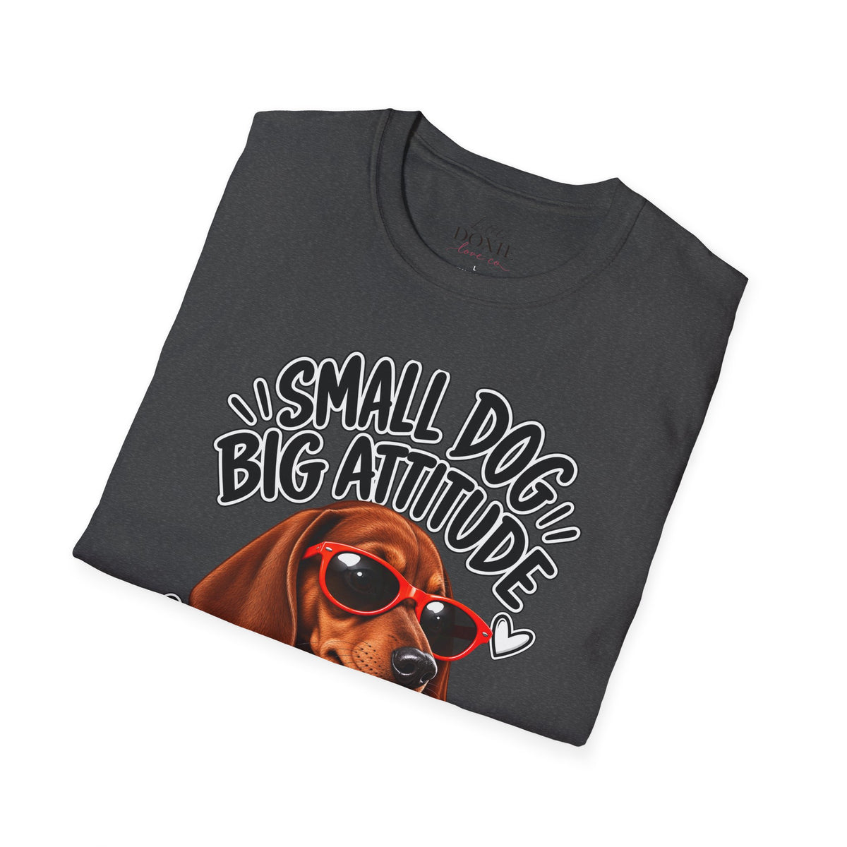 Dachshund Big Attitude T-Shirt — Red