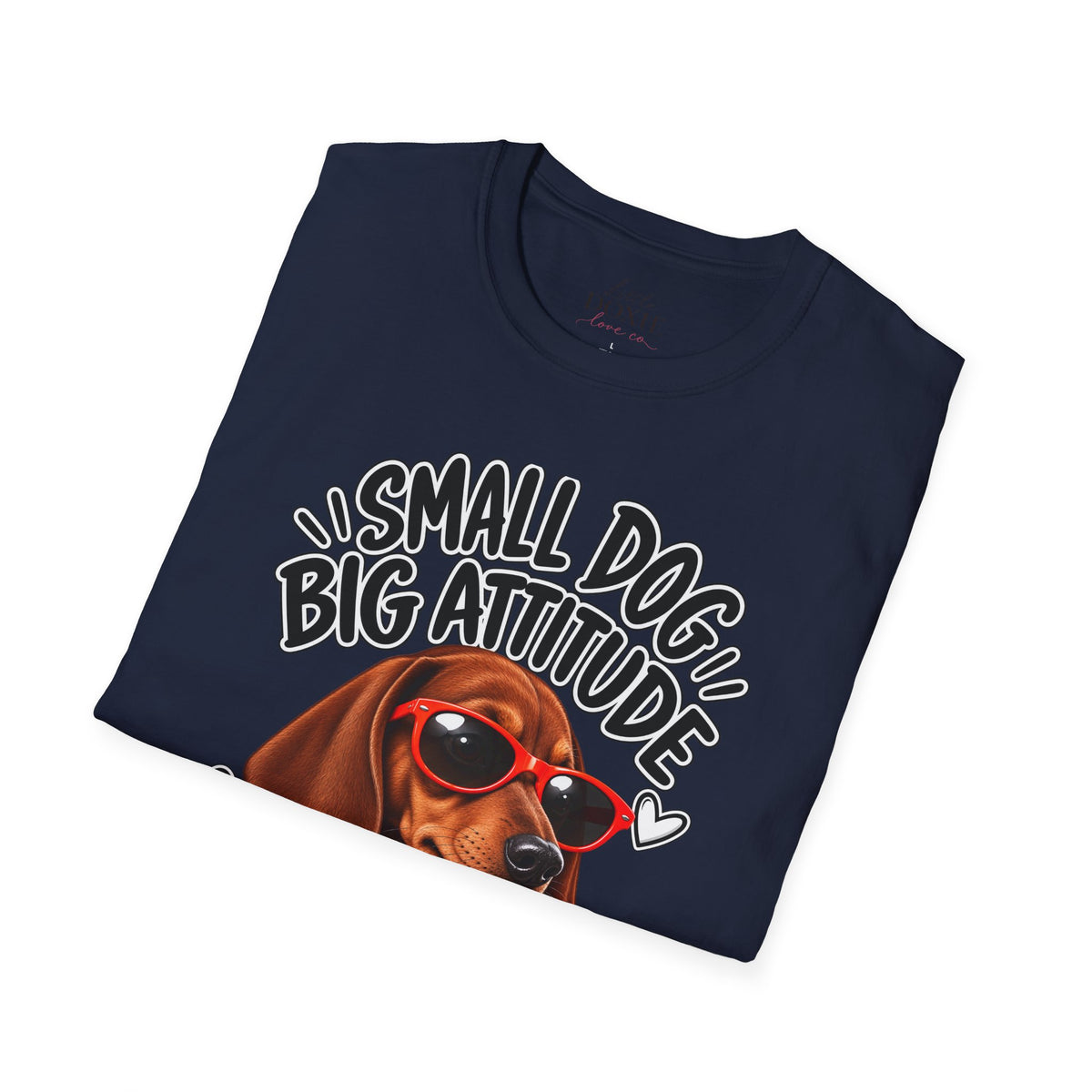 Dachshund Big Attitude T-Shirt — Red