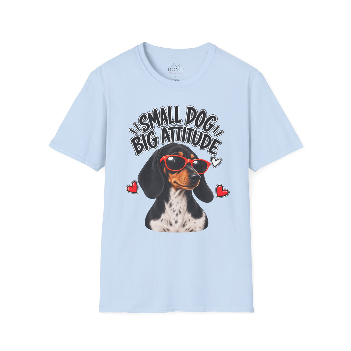 Dachshund Big Attitude T-Shirt — Piebald
