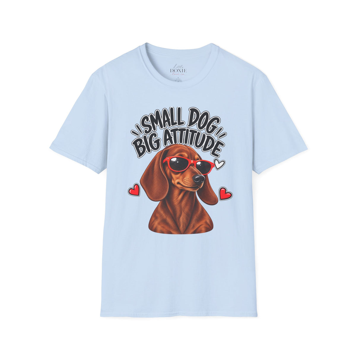 Dachshund Big Attitude T-Shirt — Red