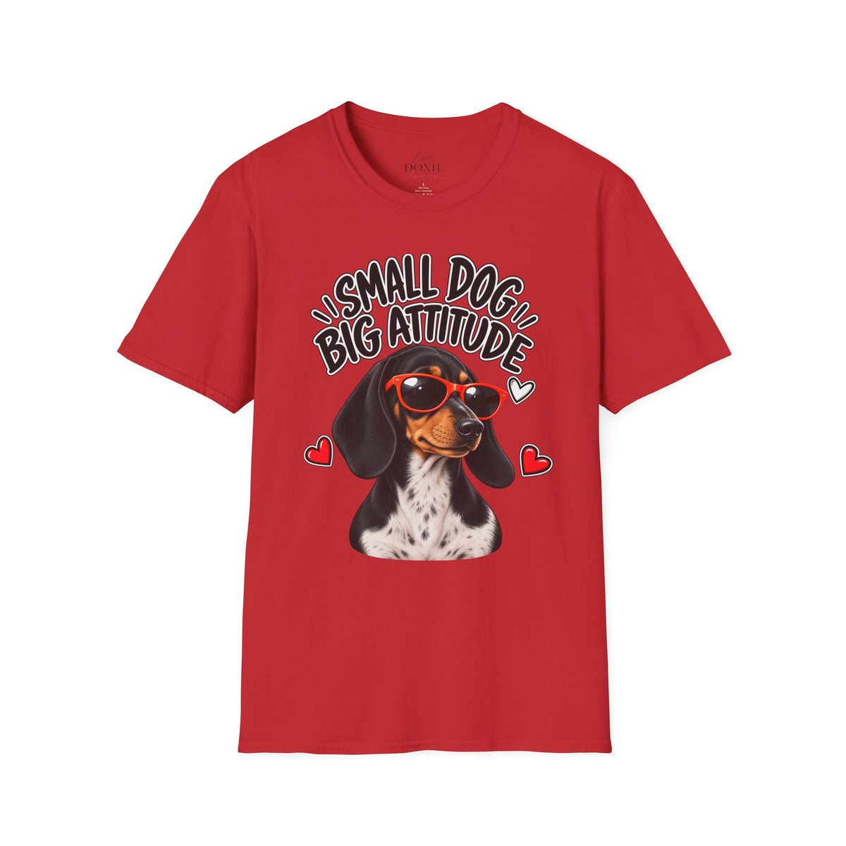 Dachshund Big Attitude T-Shirt — Piebald