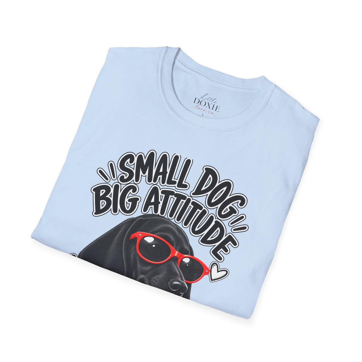 Dachshund Big Attitude T-Shirt — Black