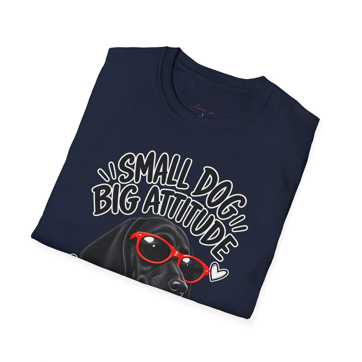 Dachshund Big Attitude T-Shirt — Black
