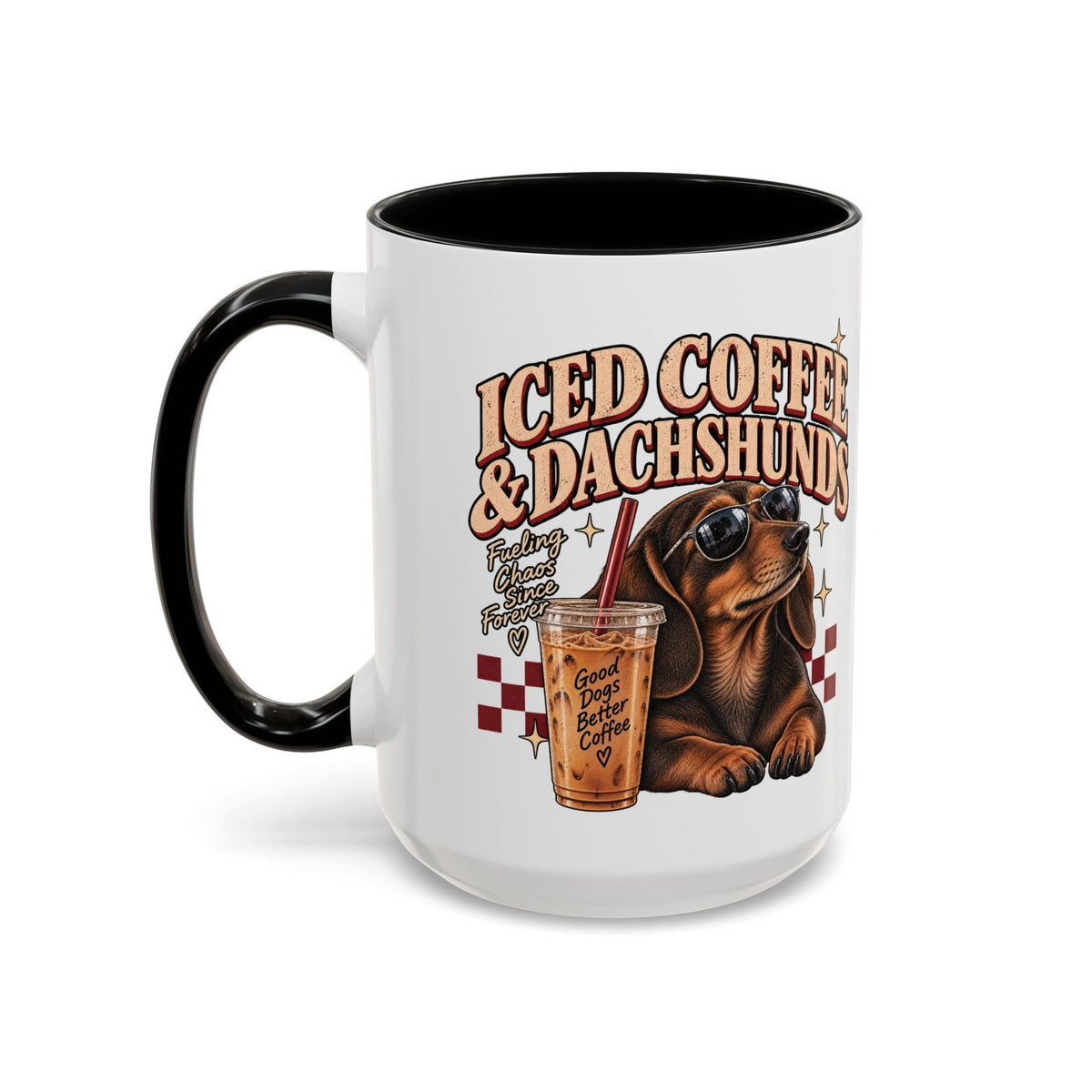 Iced Coffee & Dachshund Ceramic Mug - Classic 🐾☕️