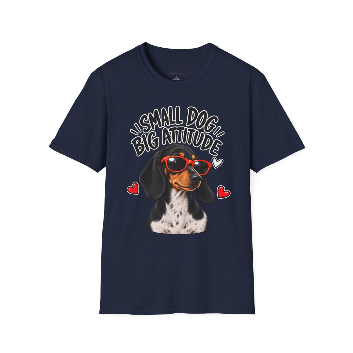 Dachshund Big Attitude T-Shirt — Piebald