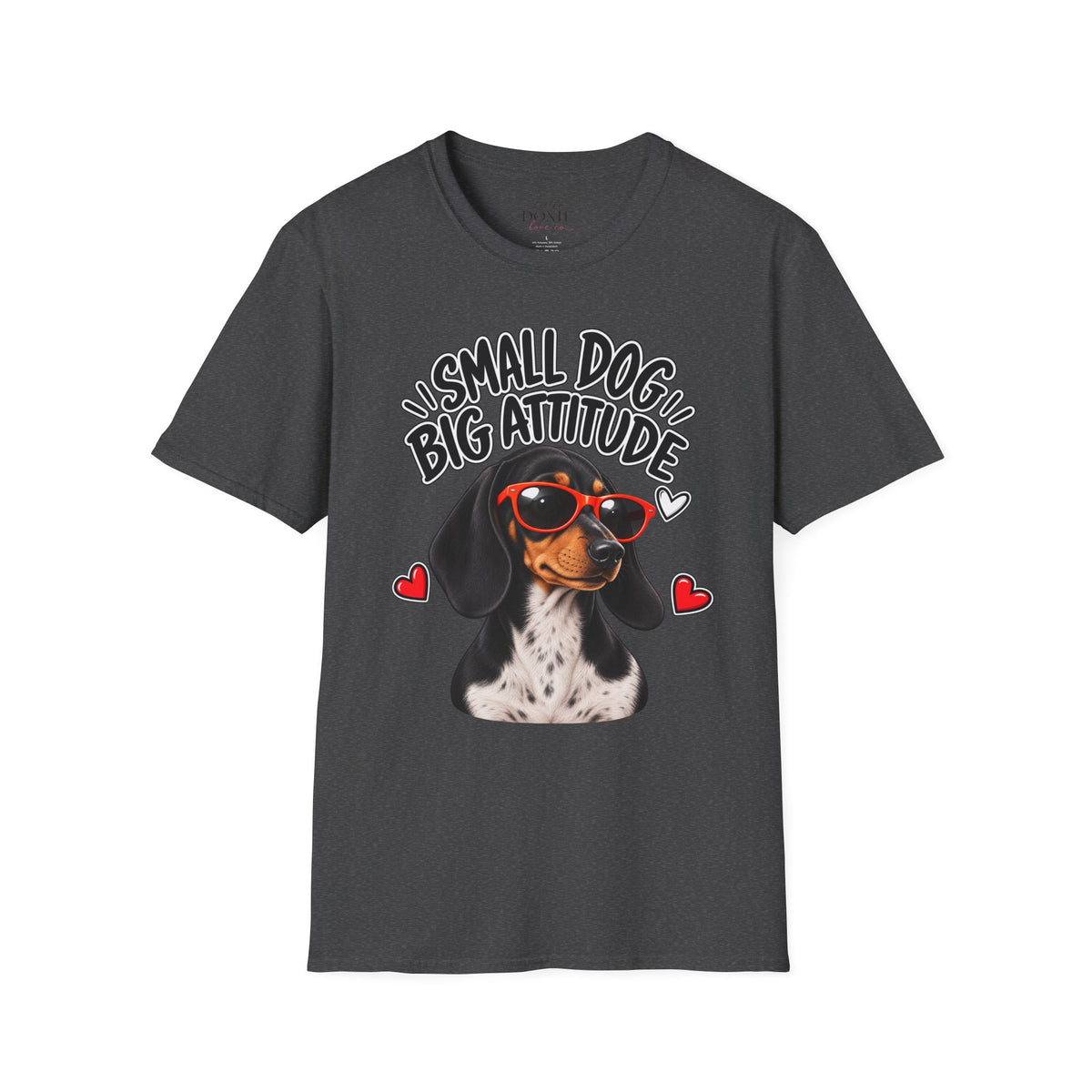 Dachshund Big Attitude T-Shirt — Piebald