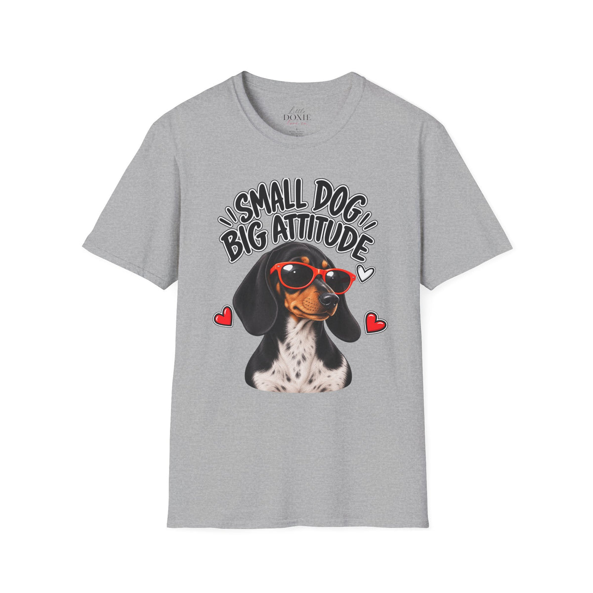 Dachshund Big Attitude T-Shirt — Piebald