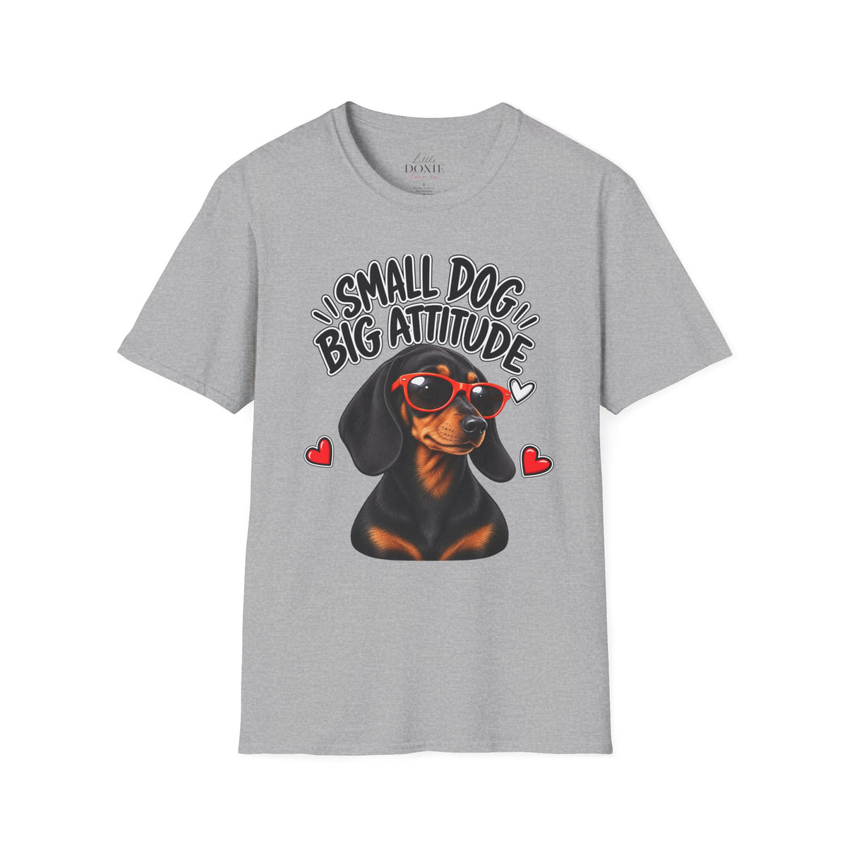 Dachshund Big Attitude T-Shirt — Black&Tan