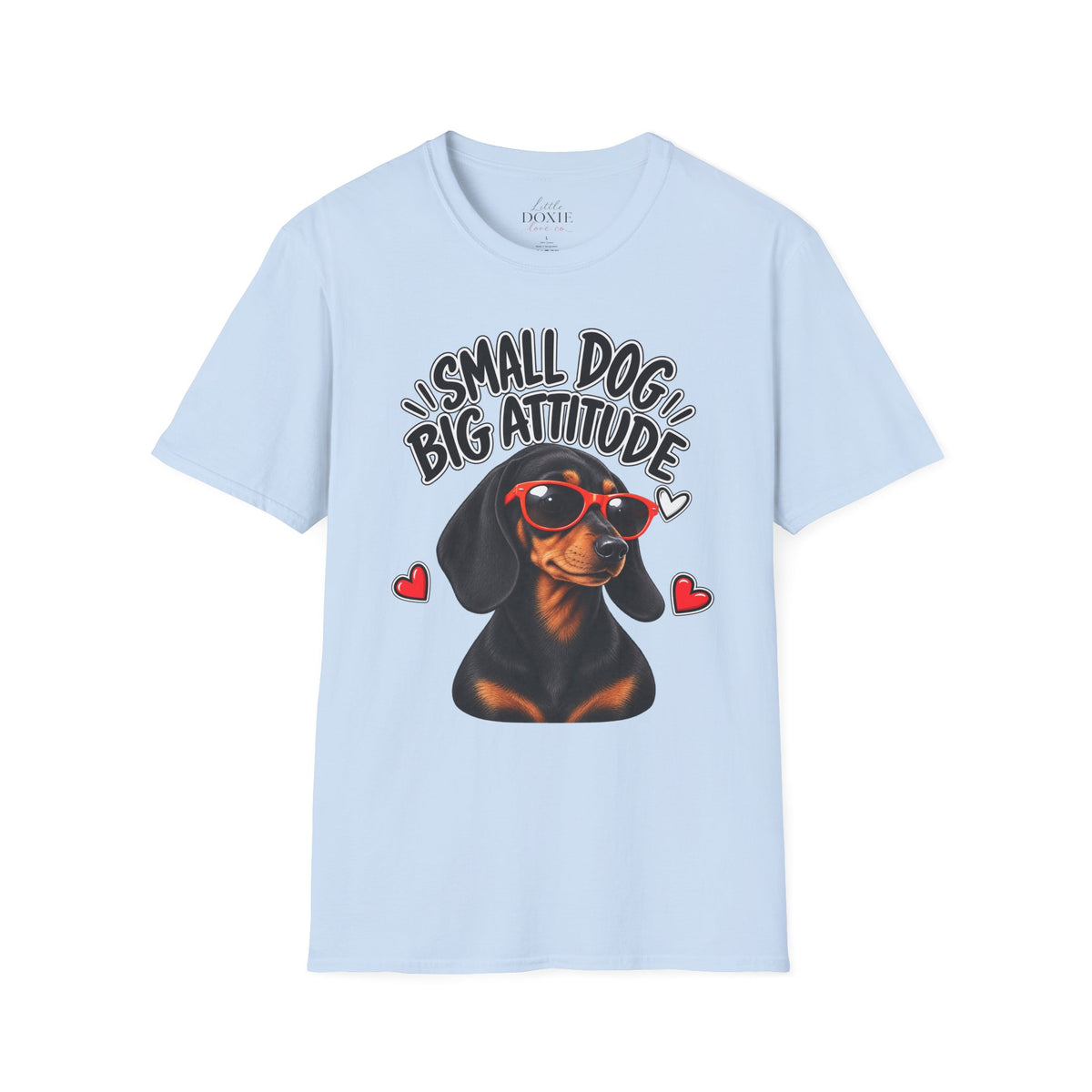 Dachshund Big Attitude T-Shirt — Black&Tan