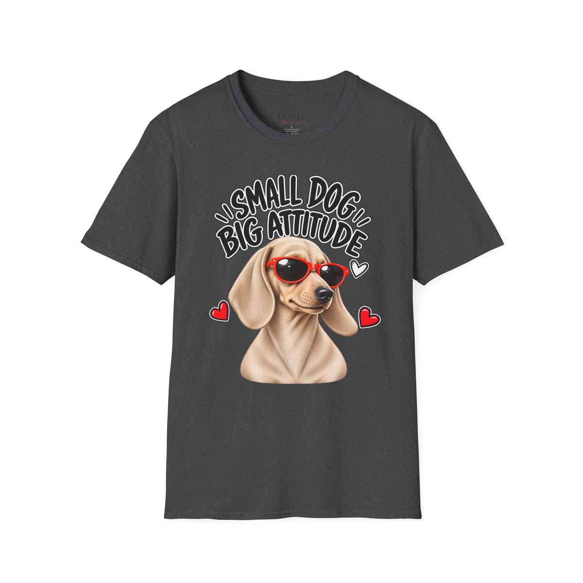 Dachshund Big Attitude T-Shirt — Cream