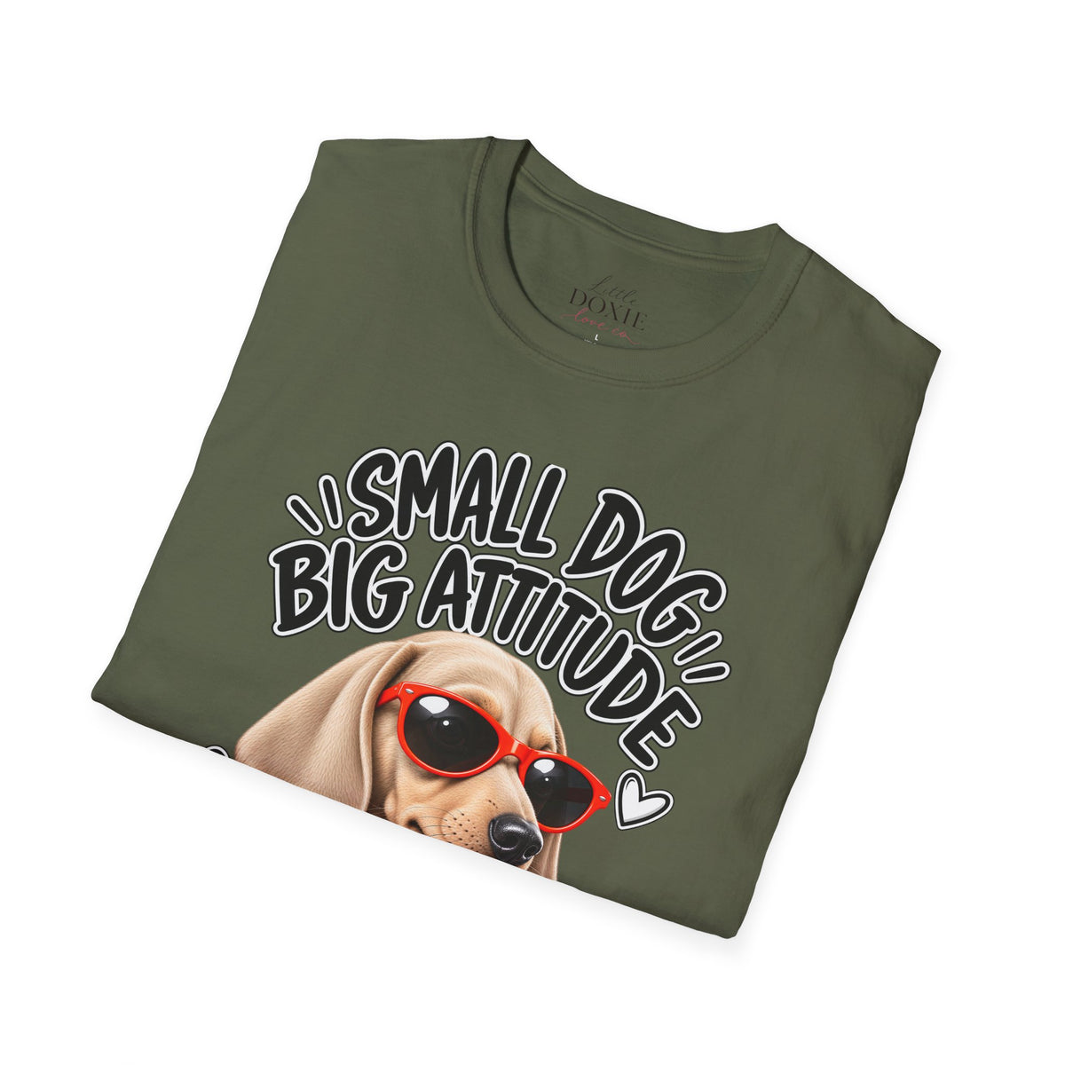 Dachshund Big Attitude T-Shirt — Cream