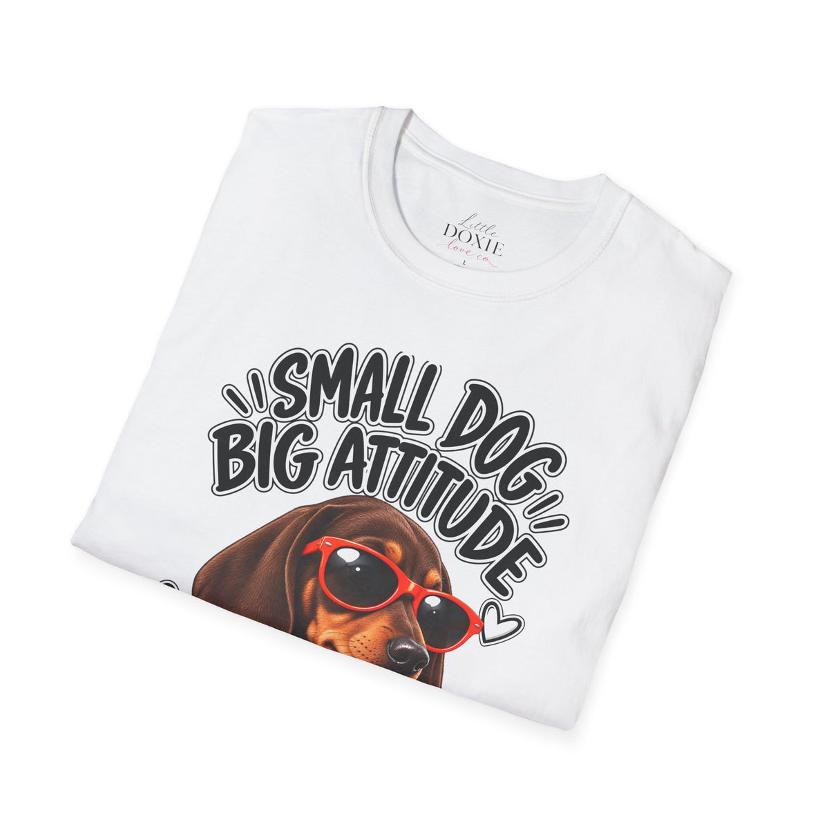 Dachshund Big Attitude T-Shirt — Chocolate&Tan