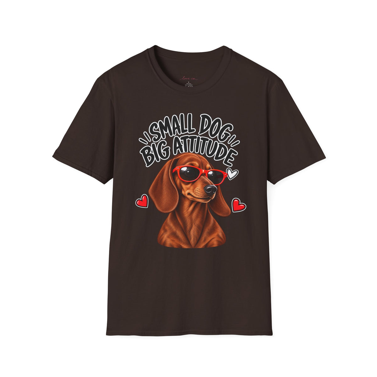Dachshund Big Attitude T-Shirt — Red