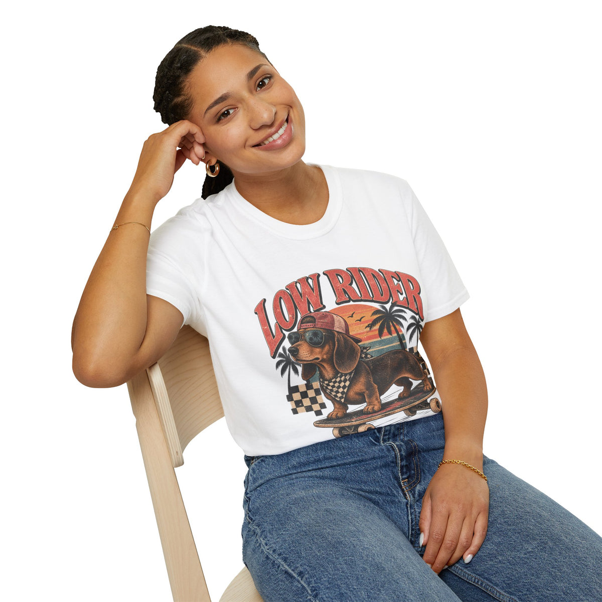 LOW RIDER Dachshund – Vintage Washed Graphic Tee