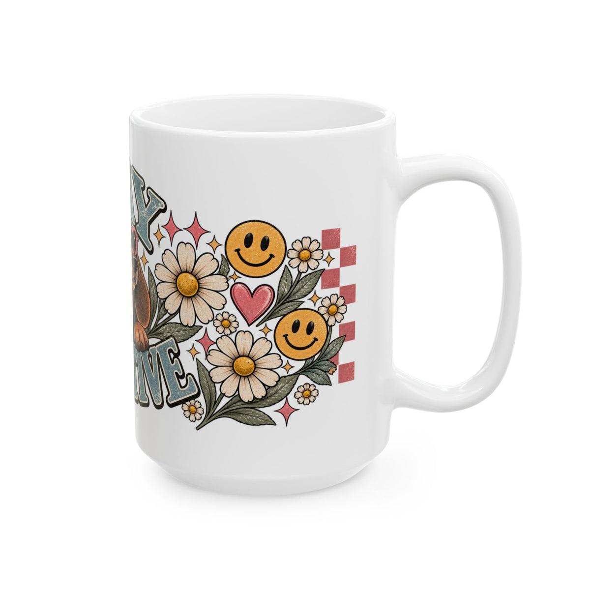 Stay Pawsitive Ceramic Mug - Full Wrap 🐾☕️